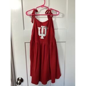 Monag Girls Sleeveless Fit & Flare Mini Dress with IU Logo School Red Size 6